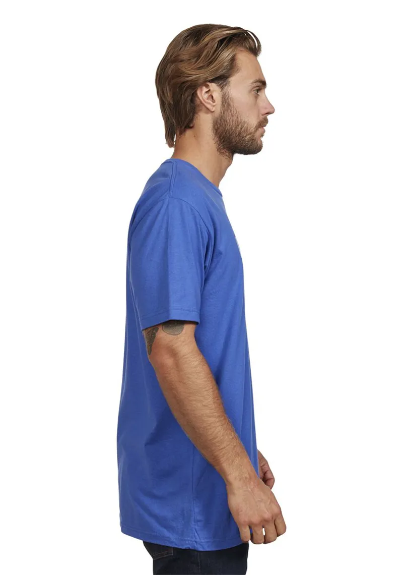 Nixon Basis Short Sleeve Tee in Heather Sapphire/Grey-3