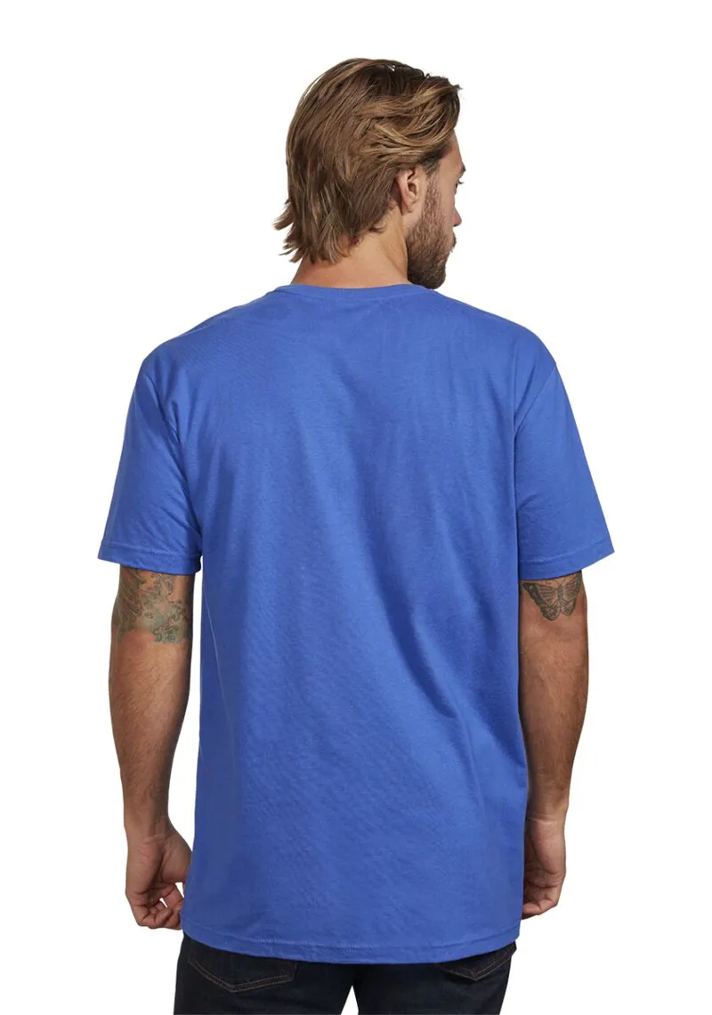 Nixon Basis Short Sleeve Tee in Heather Sapphire/Grey-4