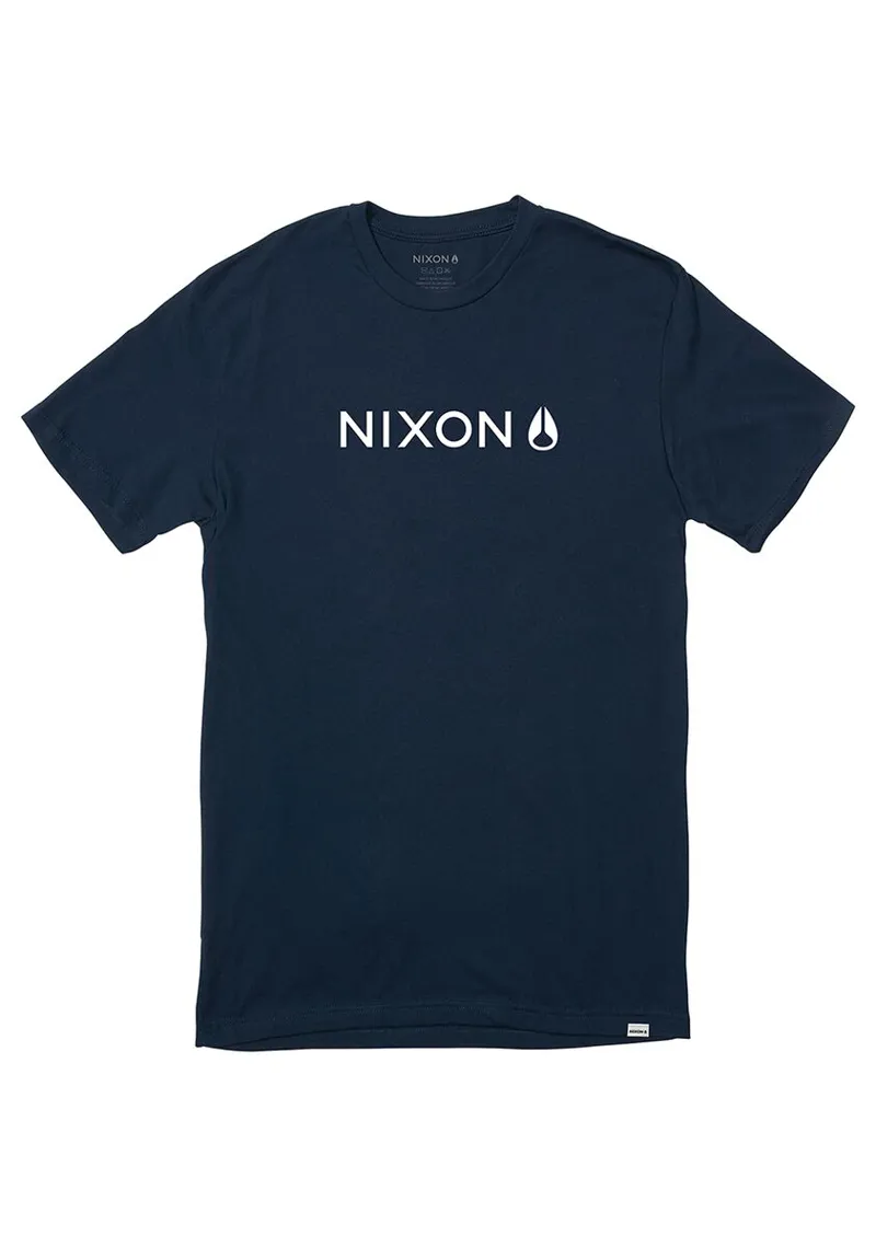 Nixon Basis Short Sleeve Tee in Navy