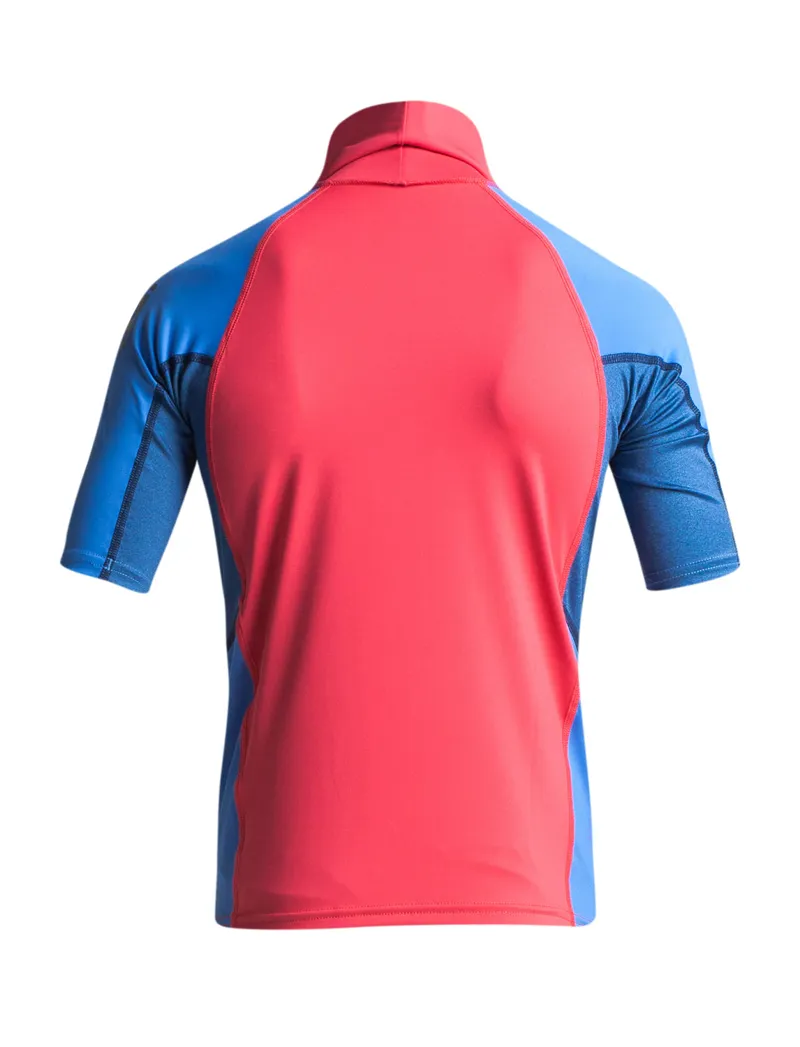 C-Skins Rash X Junior Short Sleeve Vest Slate / Magenta / Multi-1