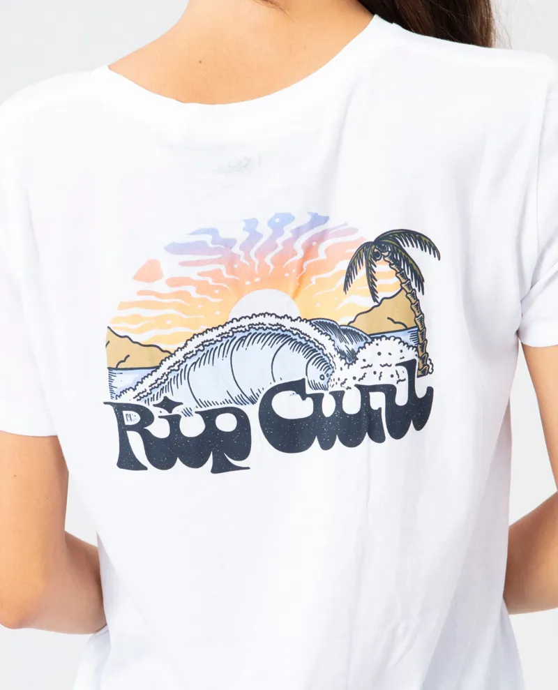 Rip Curl Breaking Waves Standard T-Shirt in White-1