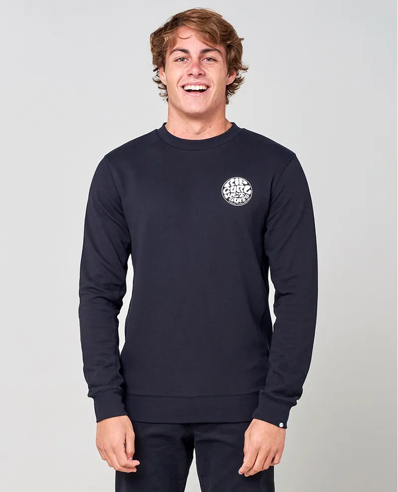 Rip Curl Os Printed Crew Black