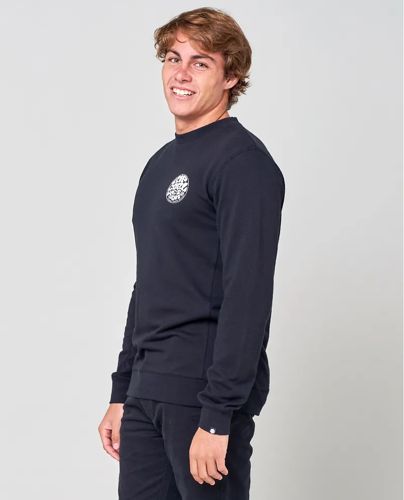 Rip Curl Os Printed Crew Black-1