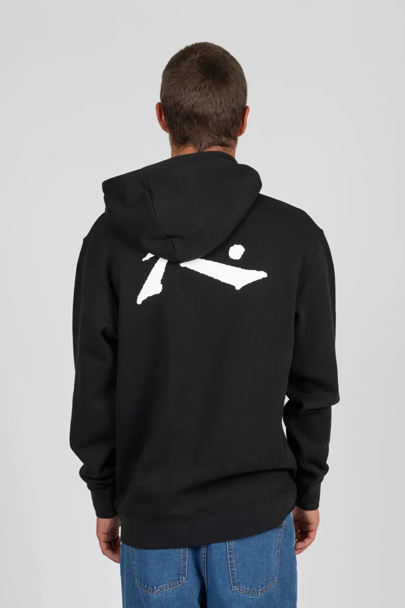 Rusty Base Line Fleece Hood-Black-1