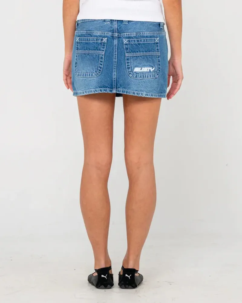 Rusty Flip Mommy Low Rise Denim Skirt-3