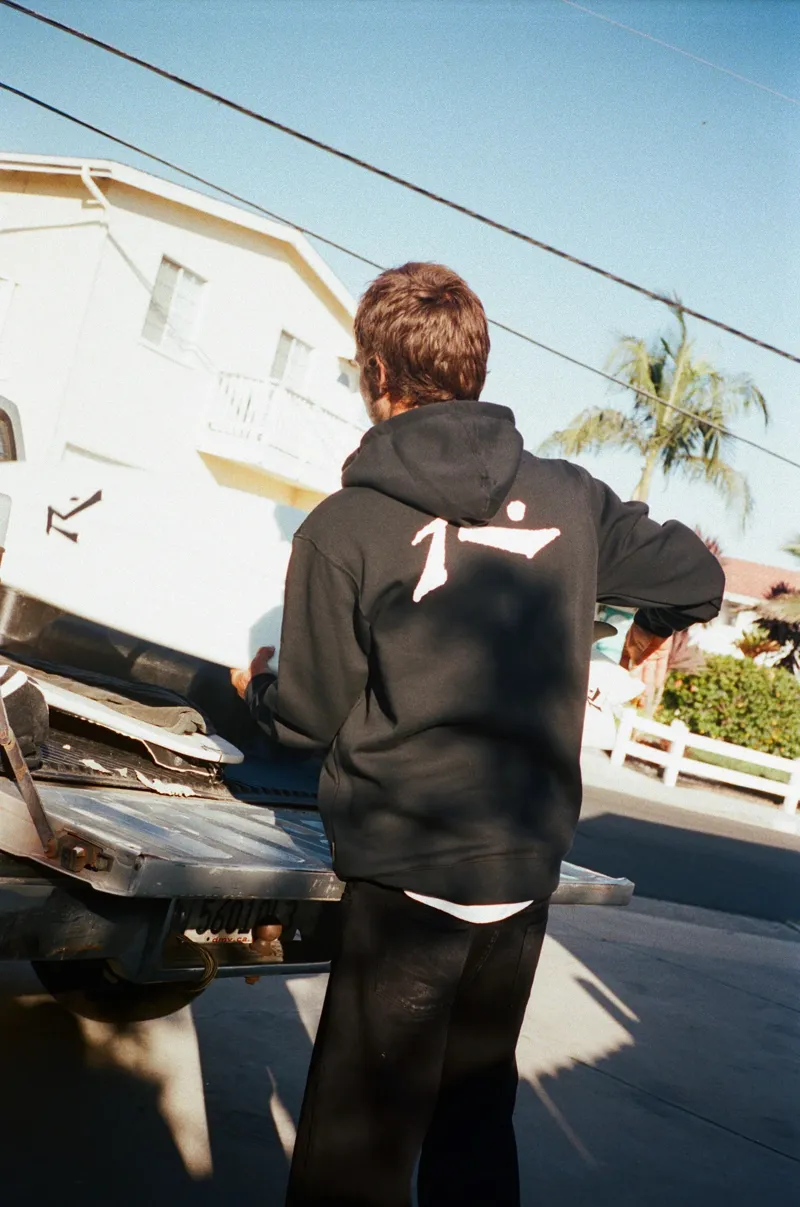 Rusty Base Line Fleece Hood-Black-3