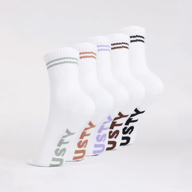 Rusty All Day Crew 5-Sock Pack OSFA Multi-1