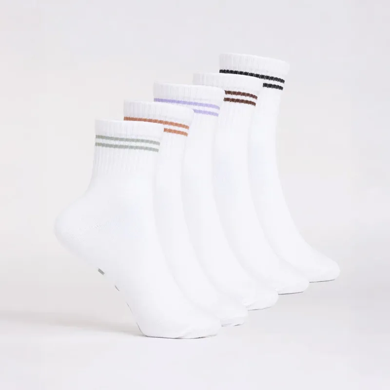 Rusty All Day Crew 5-Sock Pack OSFA Multi