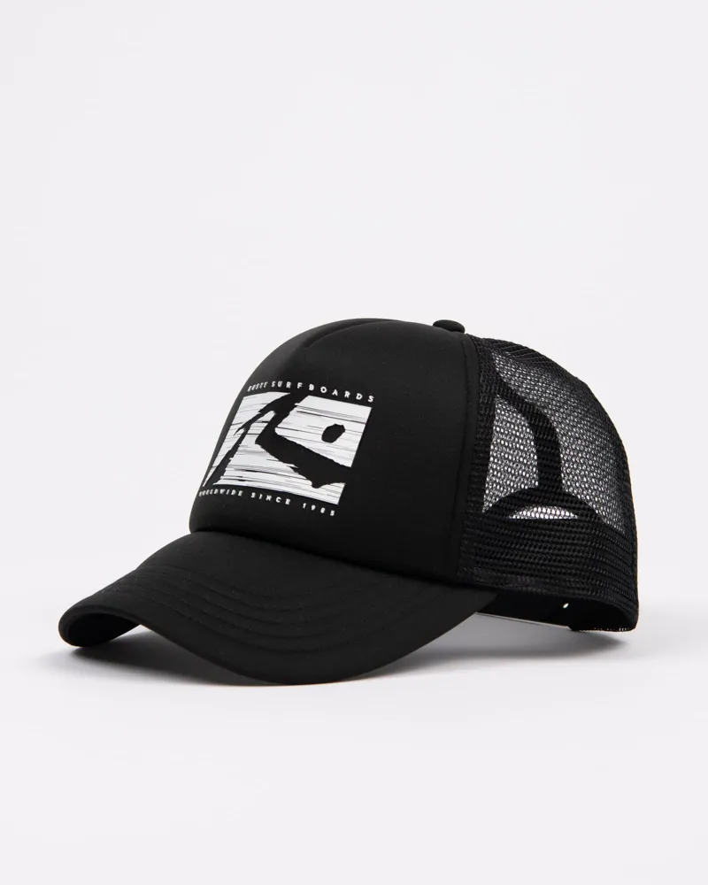 RUSTY R DOT TRUCKER CAP BLACK-1