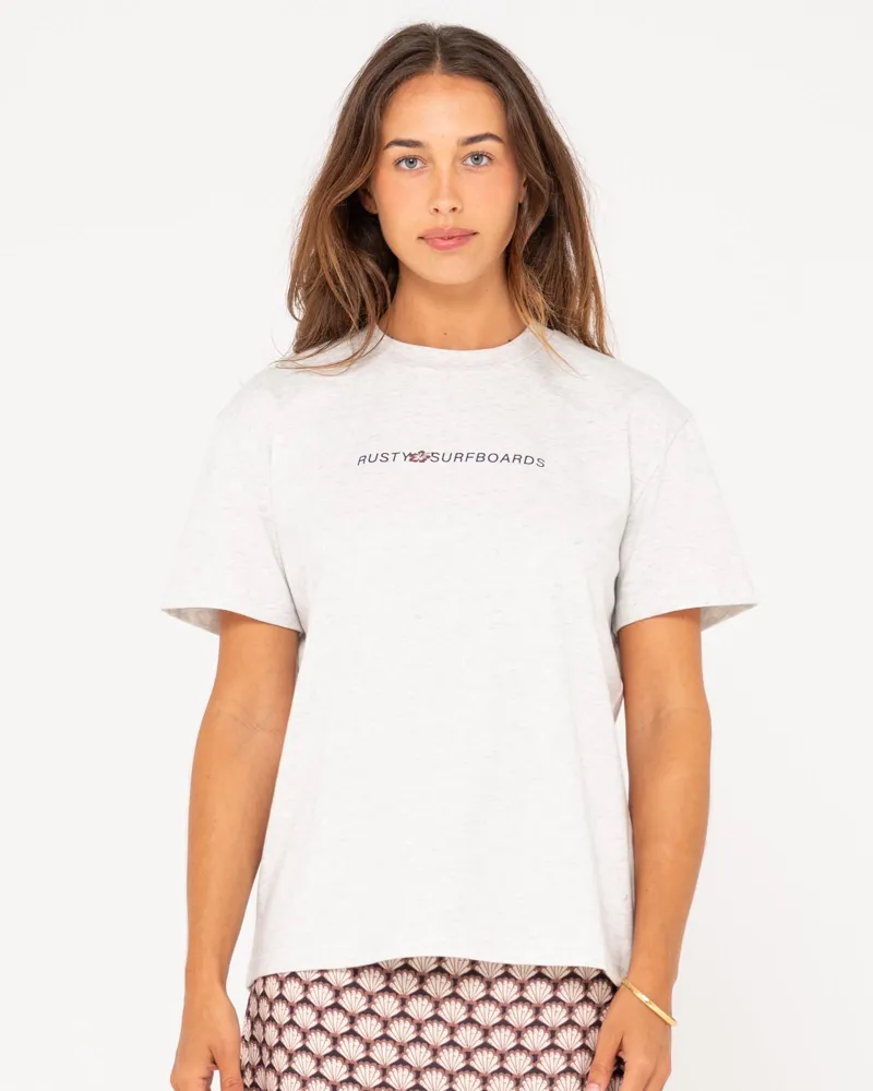 Rusty Jill Standard Fit Tee Ecru Marle