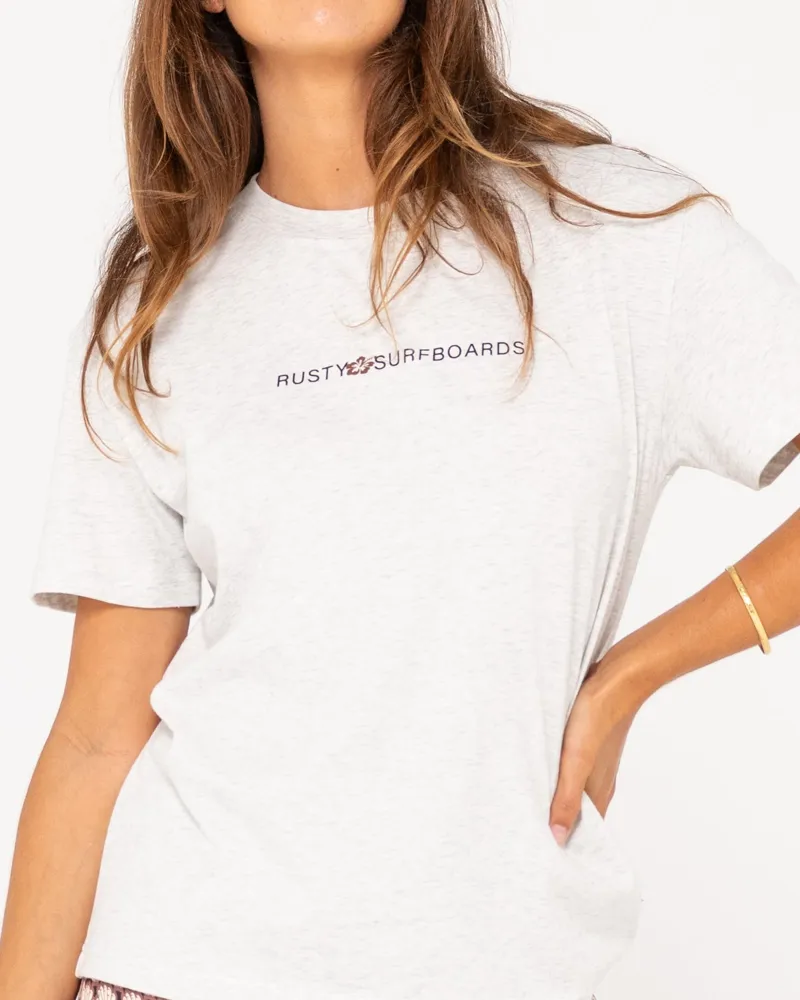 Rusty Jill Standard Fit Tee Ecru Marle-3