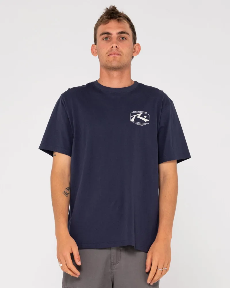 Rusty Advocate Short Sleeve Tee China Blue
