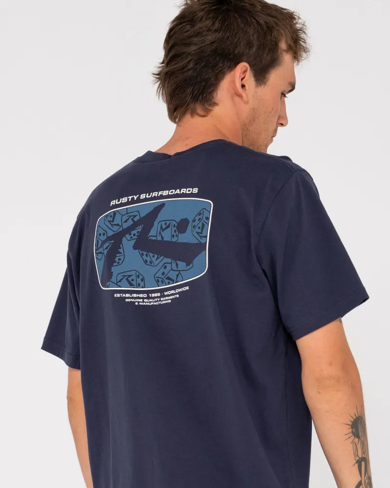 Rusty Advocate Short Sleeve Tee China Blue-3