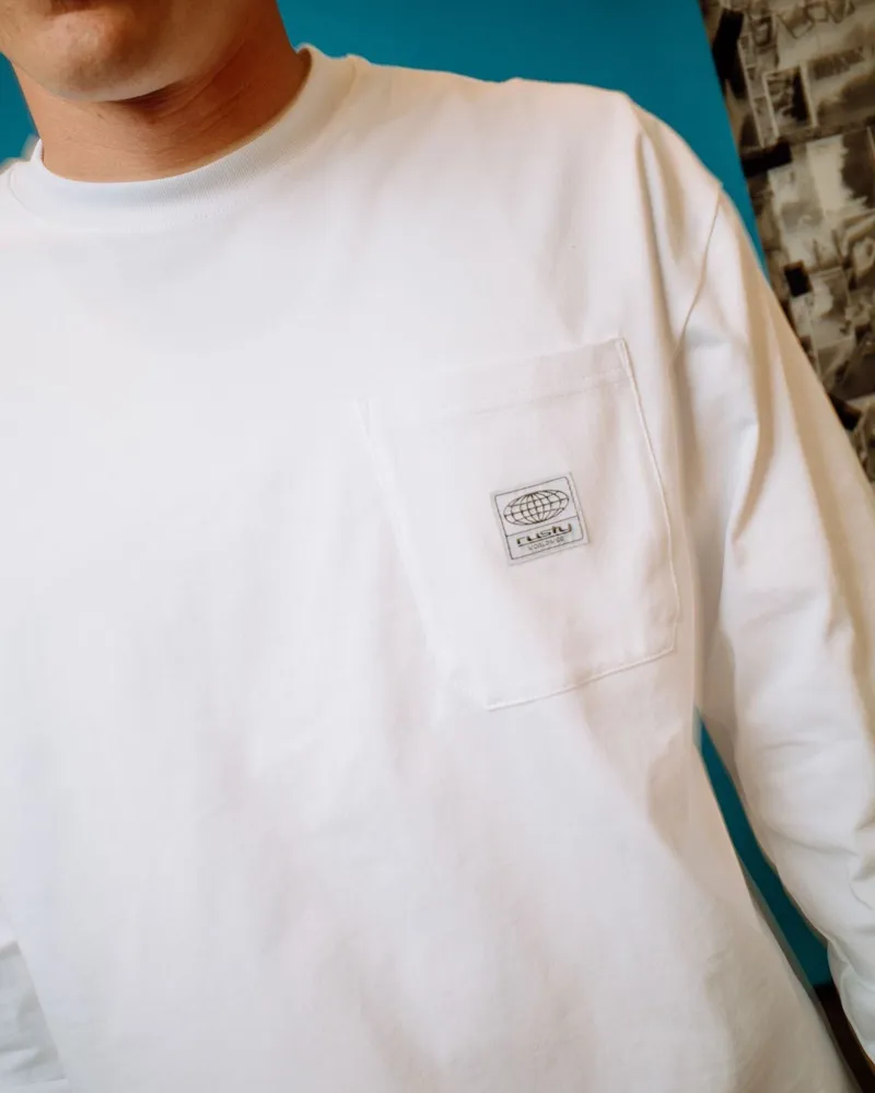 Rusty Steezey Long Sleeve Heavy Tee - White-4
