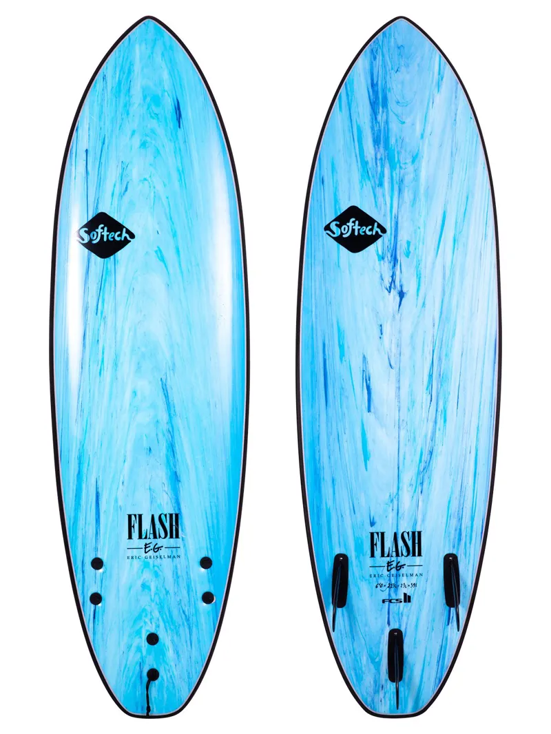 Softech Flash Eric Geiselman FCS II 5'7 Aqua Marble - Tonnau Surf