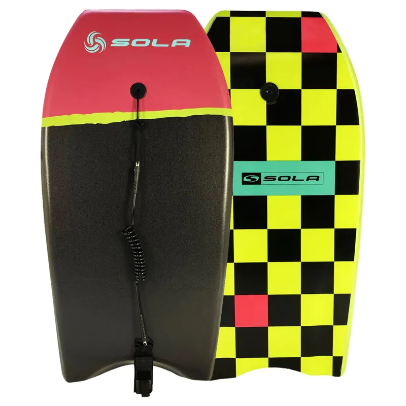 Sola 42.5 inch Revolver Bodyboard in Black Pink Green Square