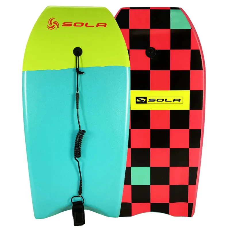 Sola 42.5 inch Revolver Bodyboard in Blue Lime Pink Square