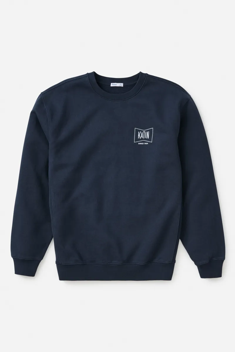 Katin Grubby Crew Polar Navy - Mens Blue Sweatshirt-4