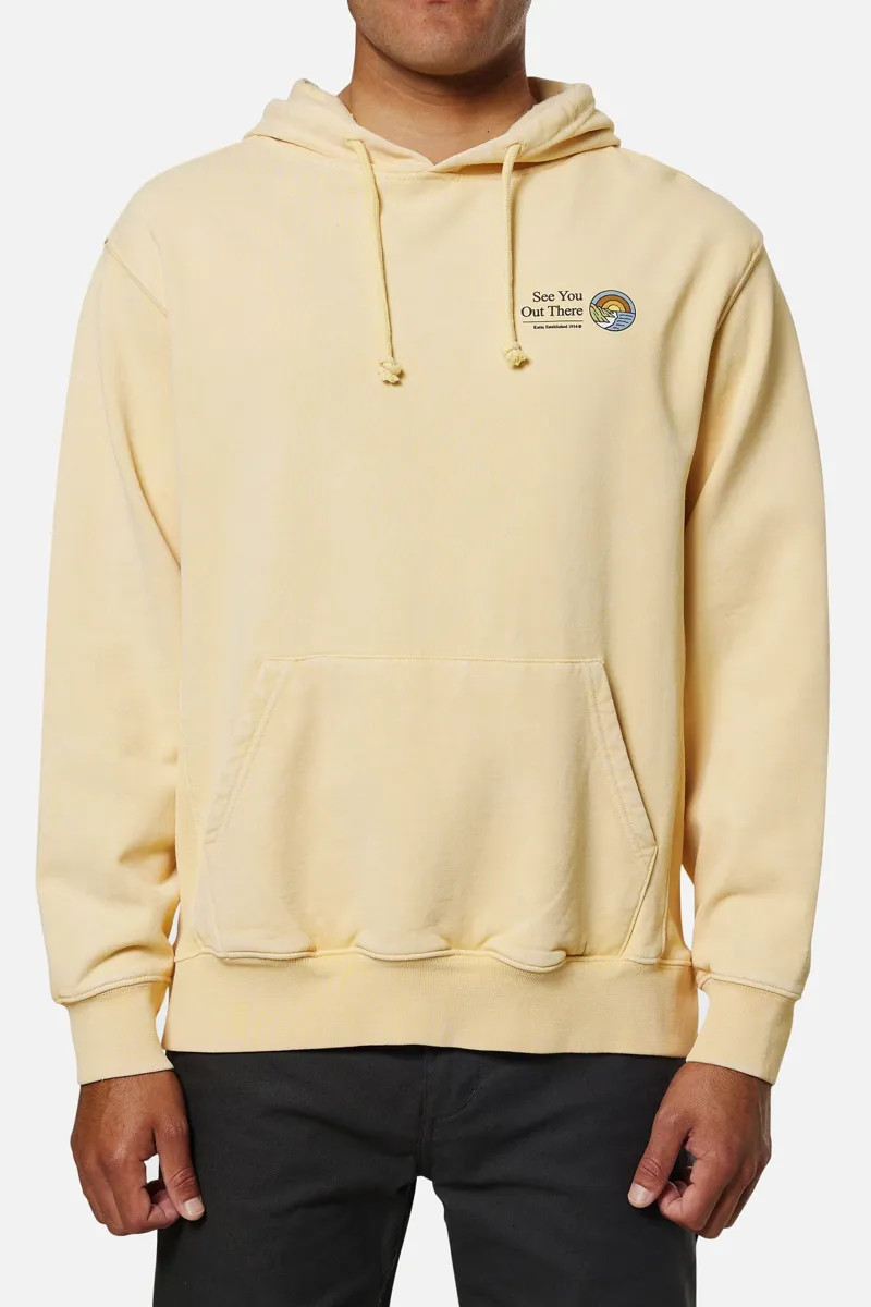 Katin Coastal Hoodie Sun Yellow Sand Wash - Mens Hooded Jumper-1