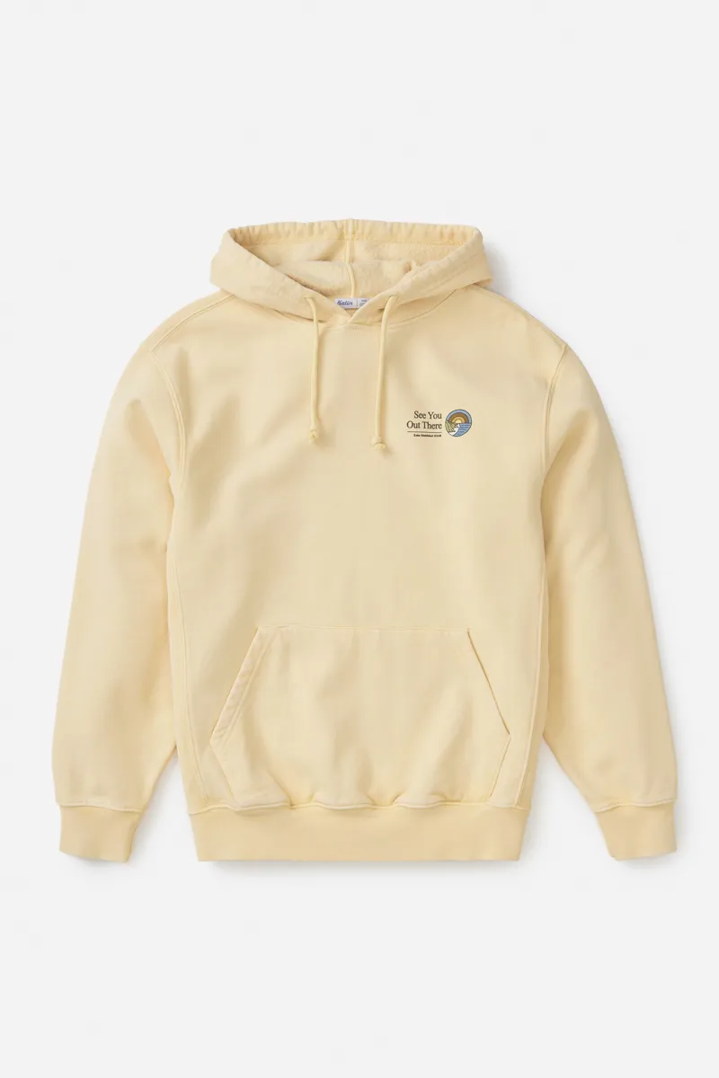 Katin Coastal Hoodie Sun Yellow Sand Wash - Mens Hooded Jumper-4