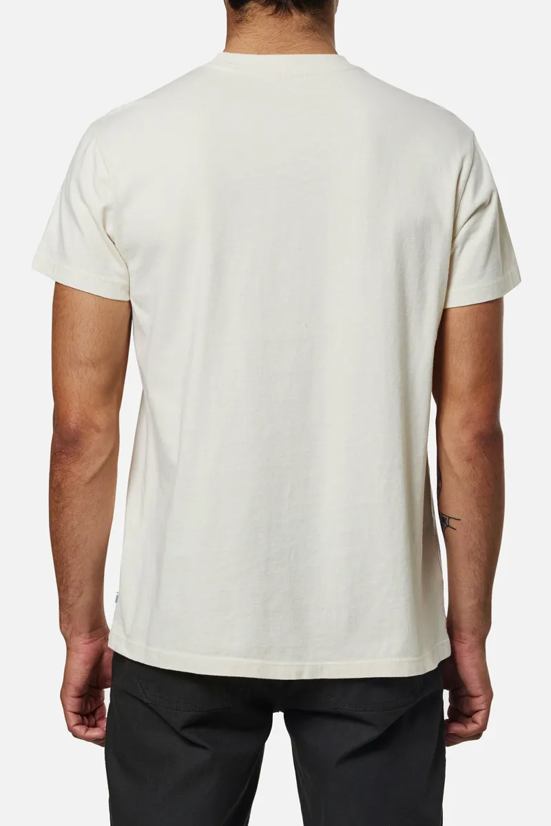Katin K Palm Emb Tee Vintage White - Mens Short Sleeve T-Shirt-2