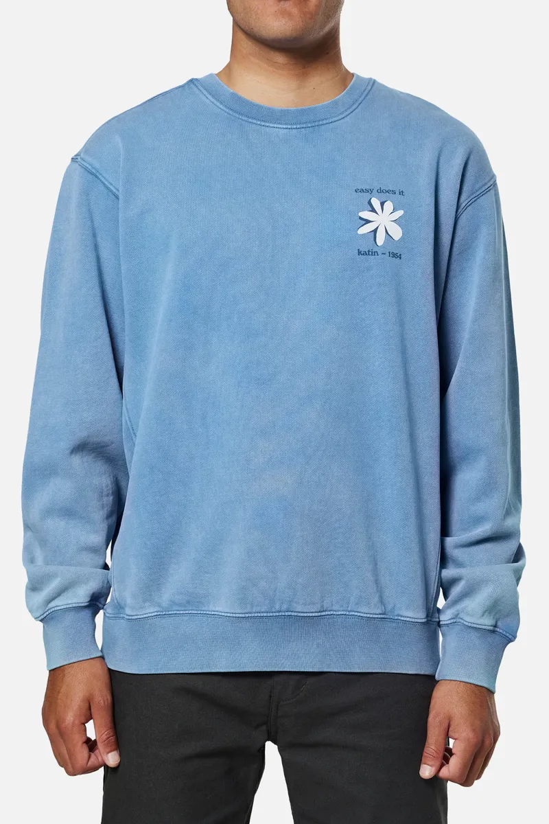 Katin Flow Crew Bay Blue Sand Wash - Mens Sweatshirt-3
