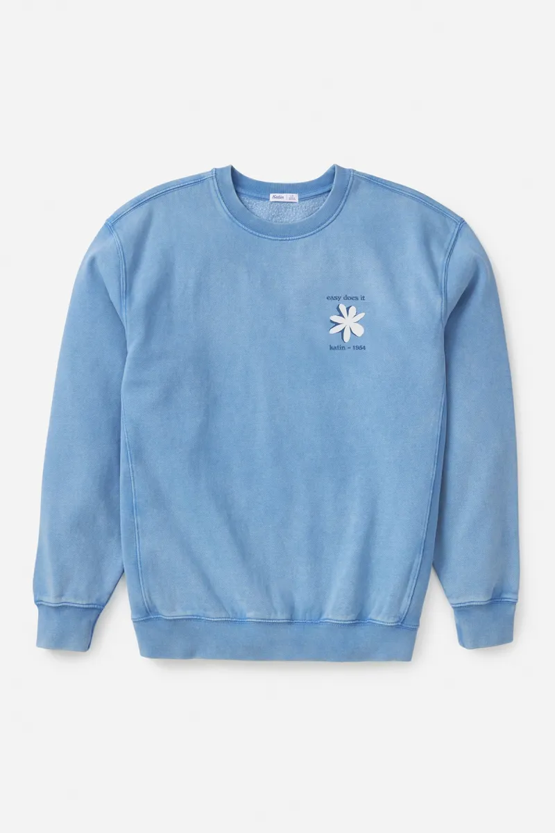 Katin Flow Crew Bay Blue Sand Wash - Mens Sweatshirt-1
