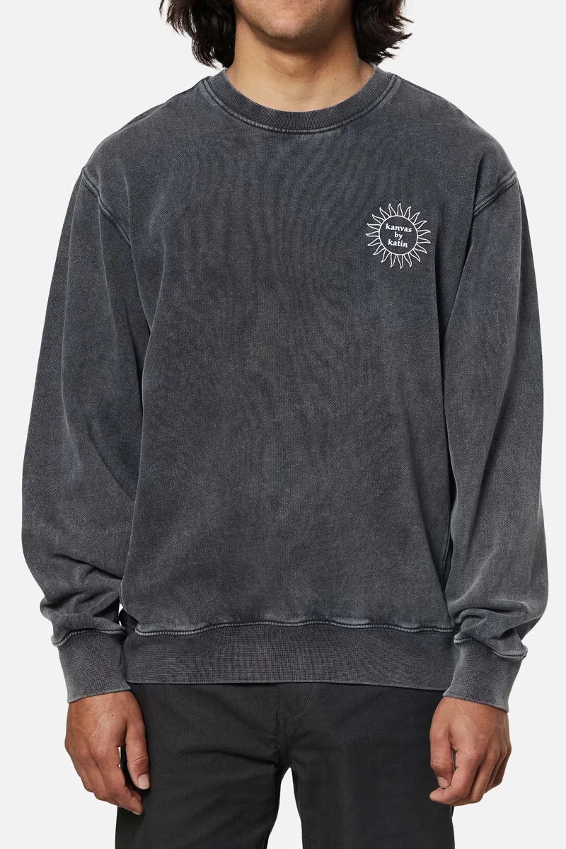 Katin Scortch Crew Black Sand Wash - Mens Sweatshirt-1