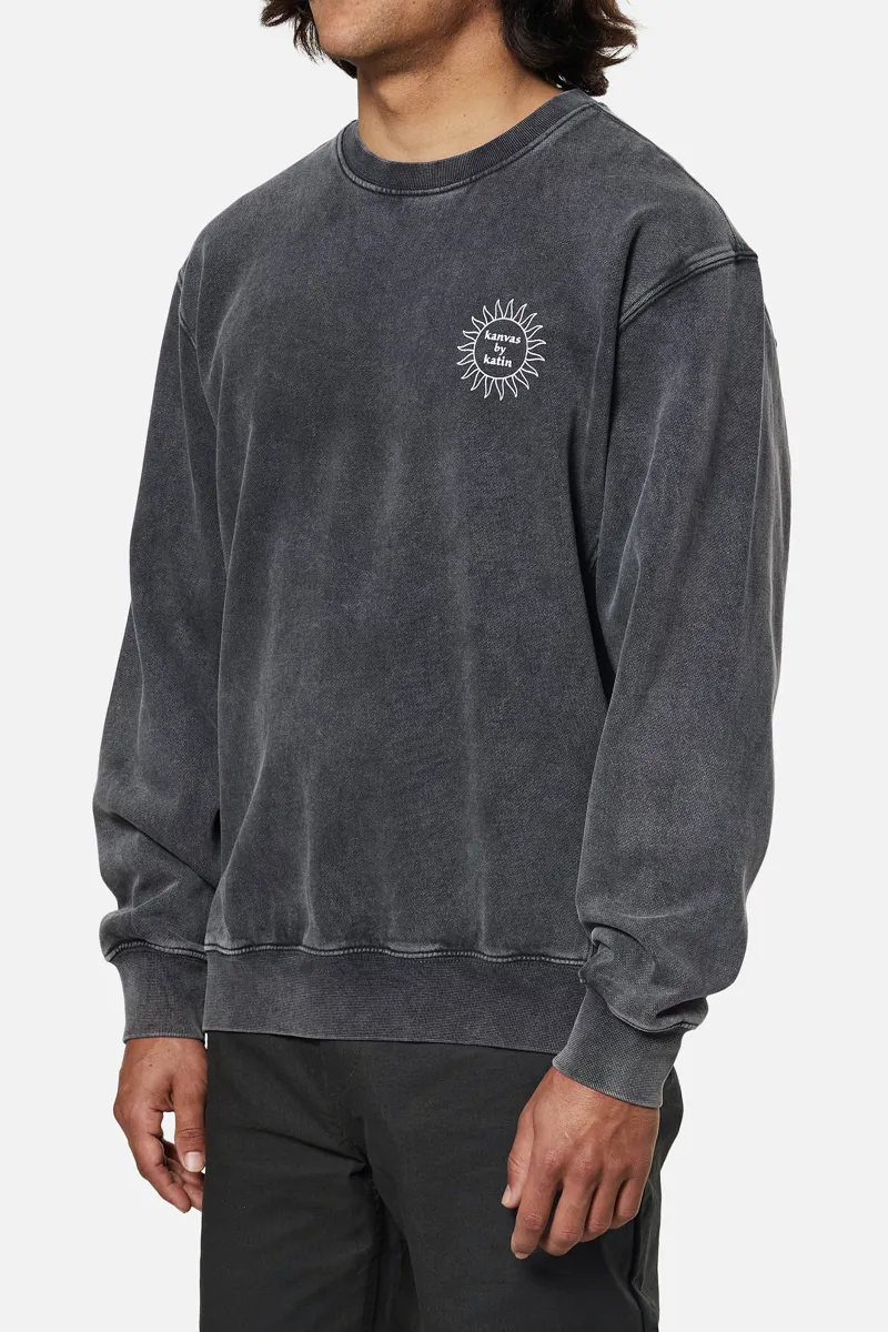 Katin Scortch Crew Black Sand Wash - Mens Sweatshirt-2