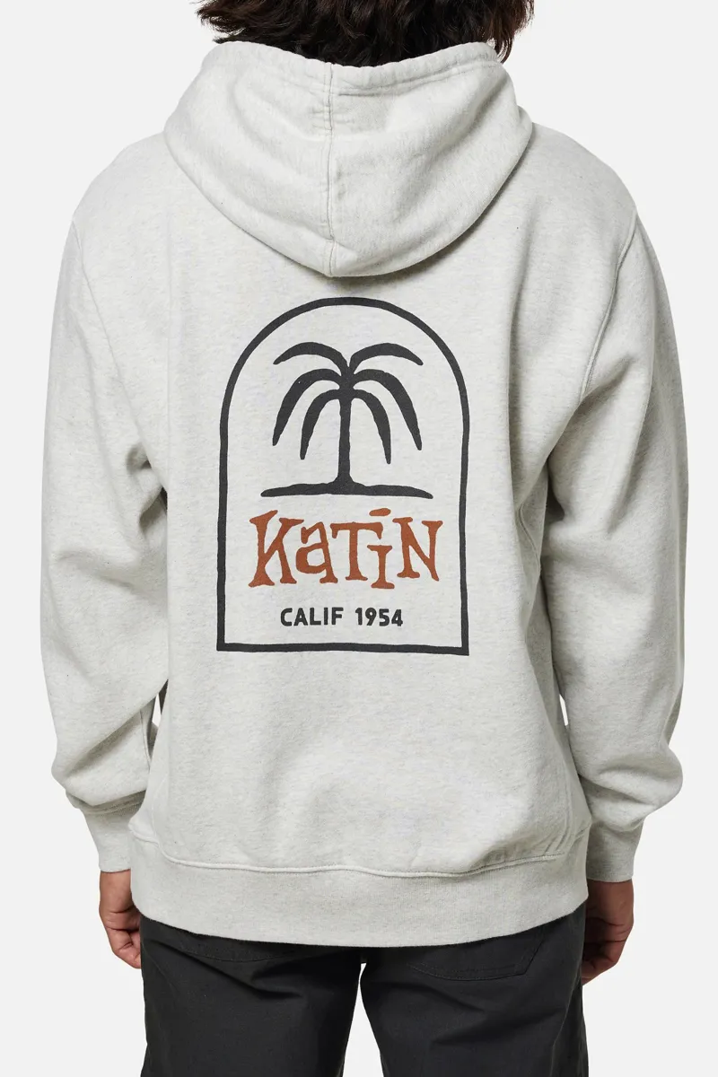 Katin K Palm Hoodie Heather Gray - Mens Grey Hoody Jumper