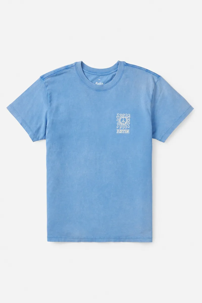 Katin Communal Tee Bay Blue Sand Wash - Mens Short Sleeve T-Shirt-4