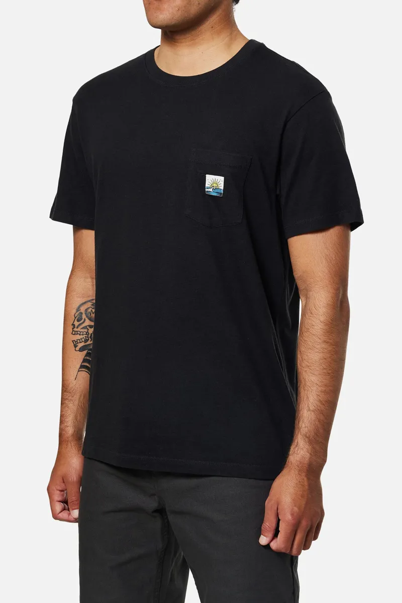 Katin Glance Pocket Tee Black Wash - Mens Short Sleeve T-Shirt-1