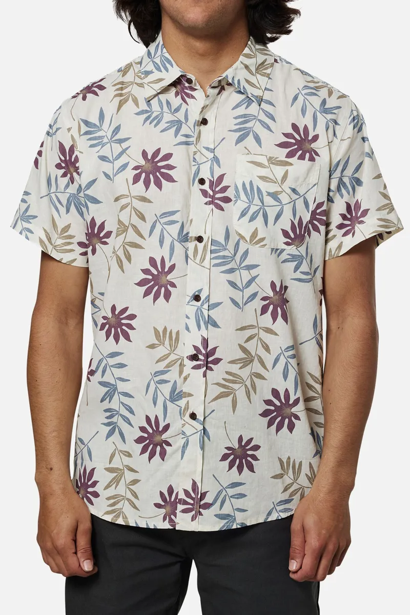 Katin Rockaway Shirt Vintage White - Short Sleeve Tropical Shirt