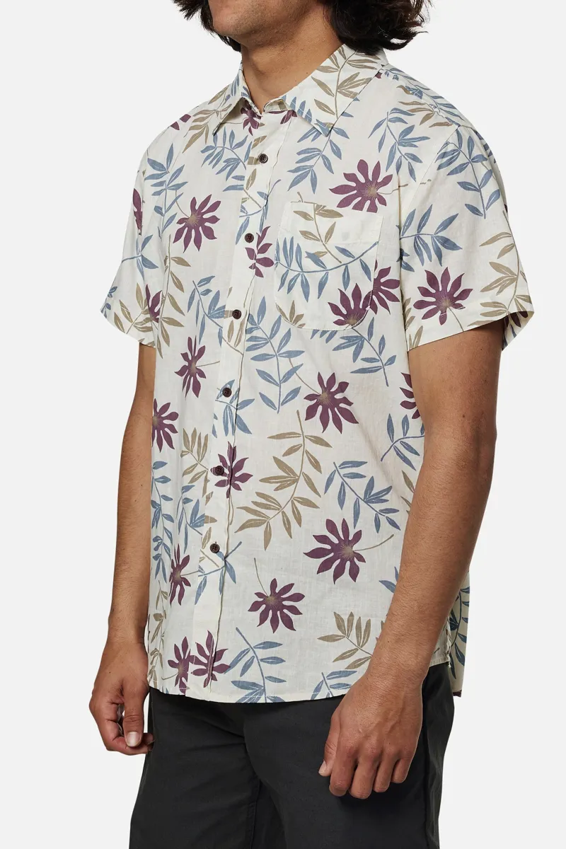 Katin Rockaway Shirt Vintage White - Short Sleeve Tropical Shirt-1