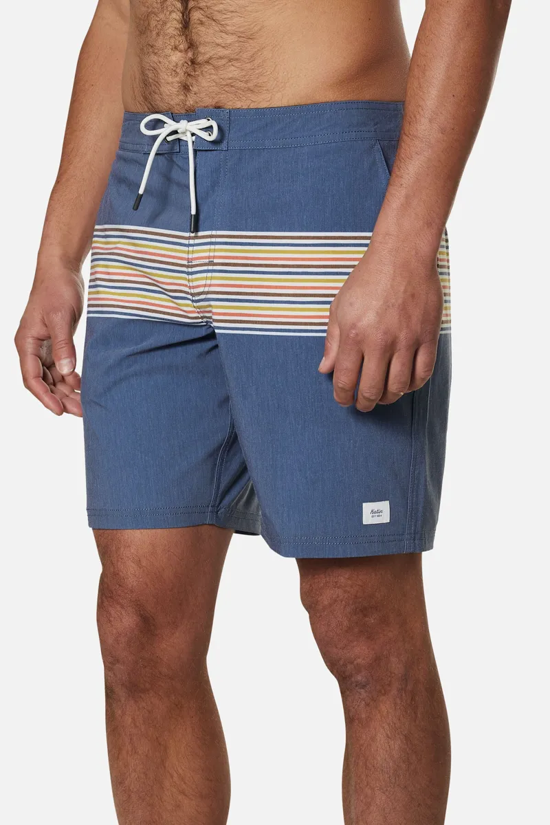 Katin Roam Hybrid Trunk Washed Blue - Mens Board Shorts-1