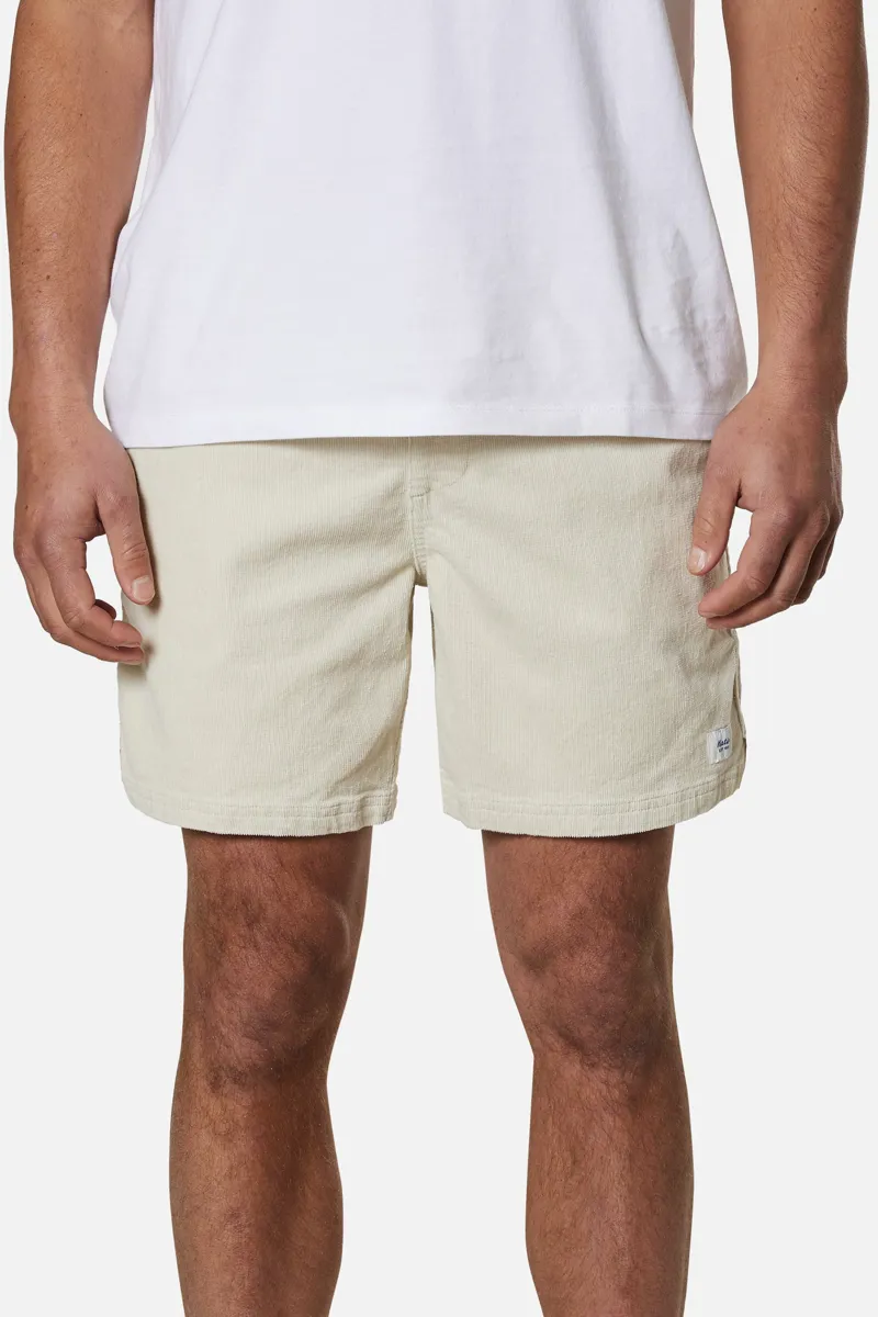 Katin Cord Local Short Silver Birch - Mens White Walk Shorts