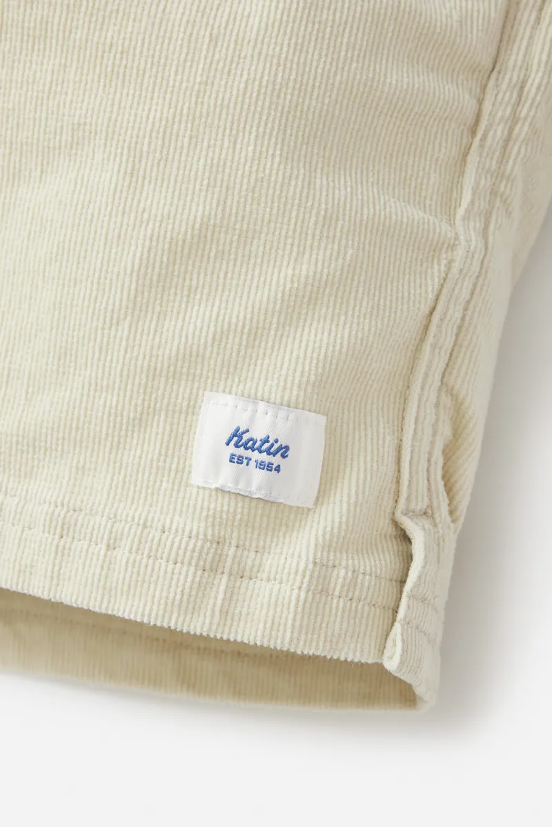 Katin Cord Local Short Silver Birch - Mens White Walk Shorts-6