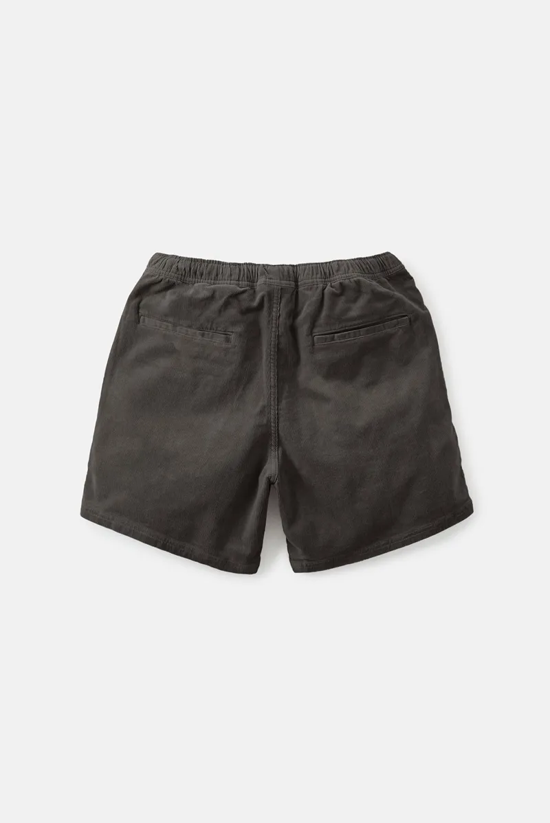 Katin Cord Local Short Black Wash - Mens Corduroy Walk Shorts-4