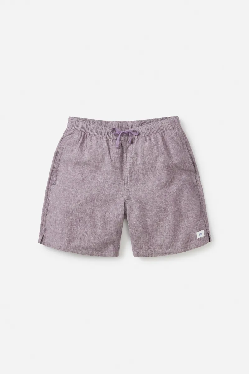 Katin Isaiah Local Short Auralite - Mens Purple Linen Shorts-3