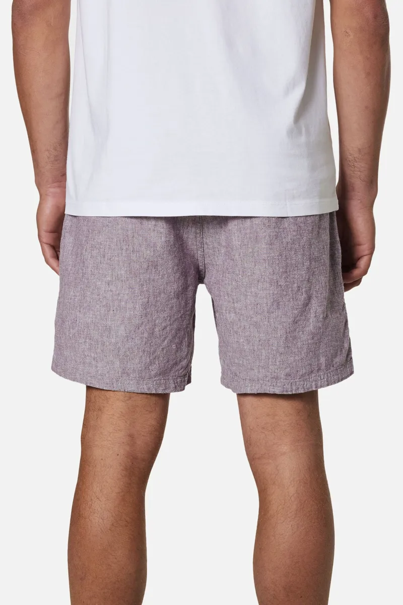 Katin Isaiah Local Short Auralite - Mens Purple Linen Shorts-2