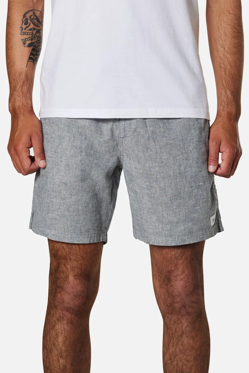 Katin Isaiah Local Short Steel Blue - Mens Linen Shorts