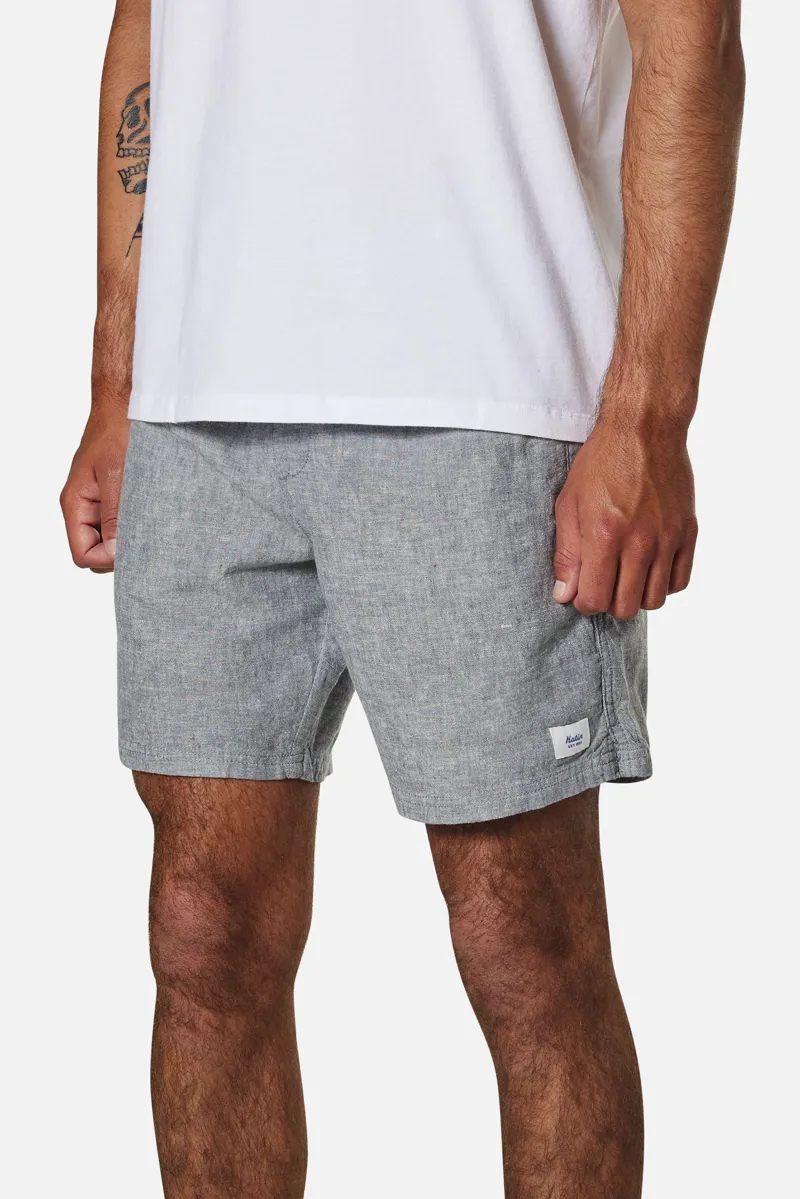 Katin Isaiah Local Short Steel Blue - Mens Linen Shorts-1