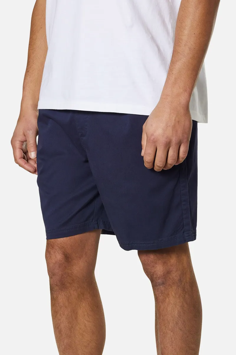 Katin Patio Short Polar Navy - Mens Blue Elasticated Cotton Shorts-1