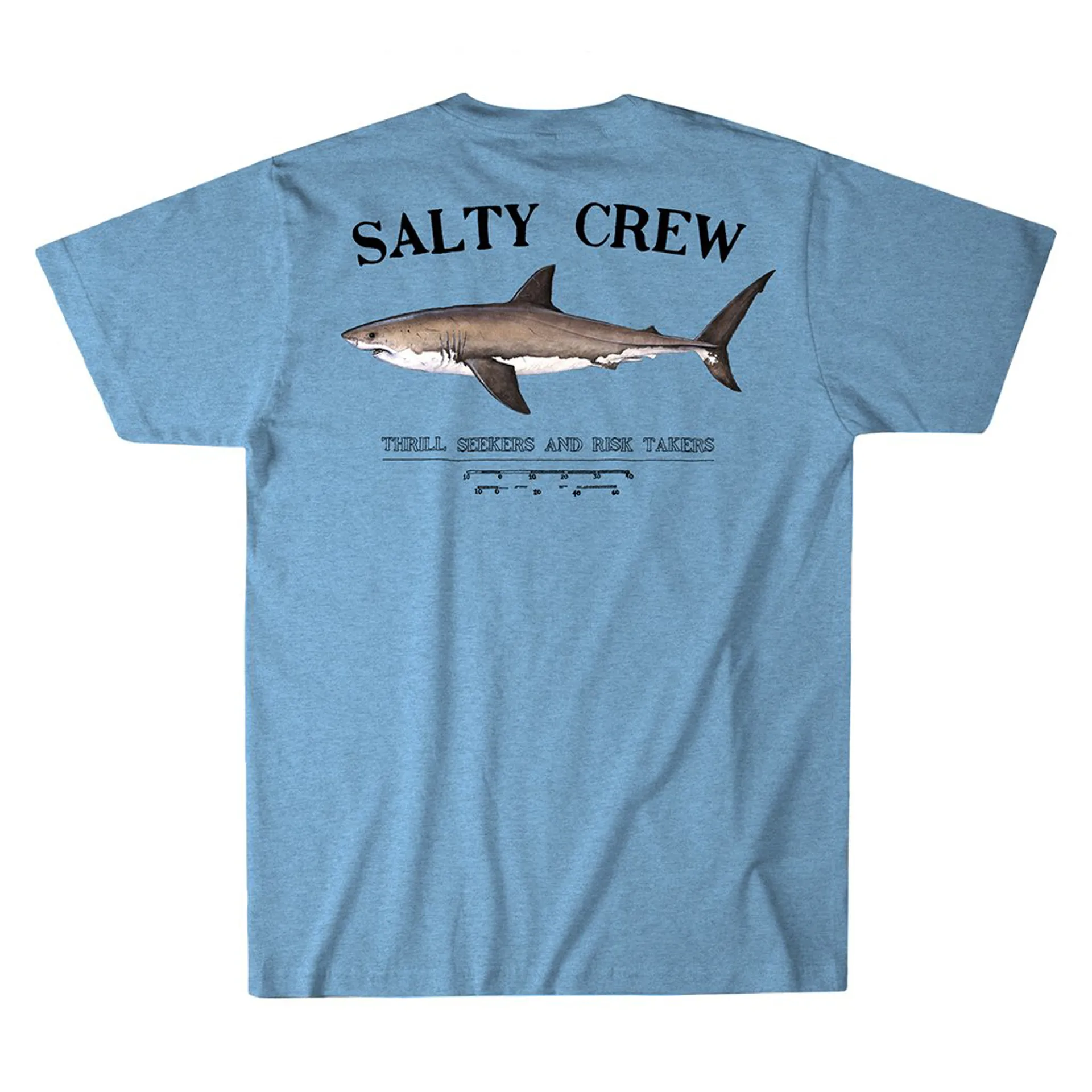 Salty Crew Sickle Fin Short Sleeve T-Shirt – Fishing Graphic Tee, 50% Polyester Blend