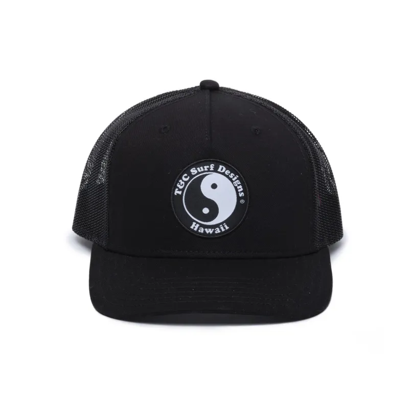 T and C Surf Designs YY Trucker Cap Black/Black Logo - Unisex Hat