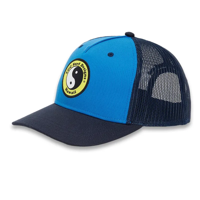 T and C Surf Designs YY Trucker Cap Dark Navy/Yellow Logo - Unisex Hat-1