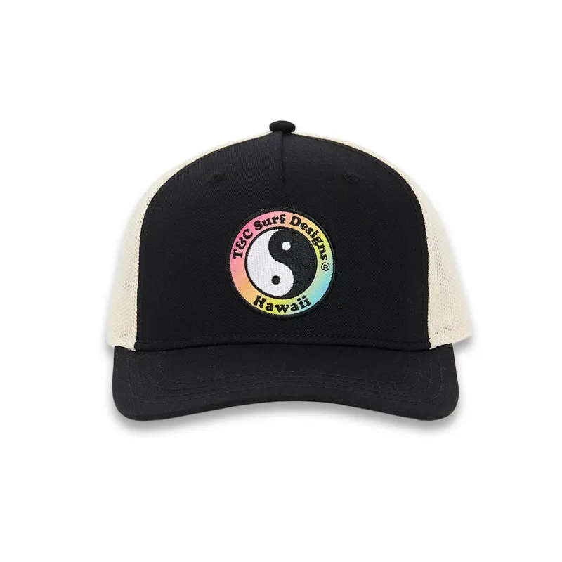 T and C Surf Designs YY Trucker Cap Black/Gradient Logo - Unisex Hat