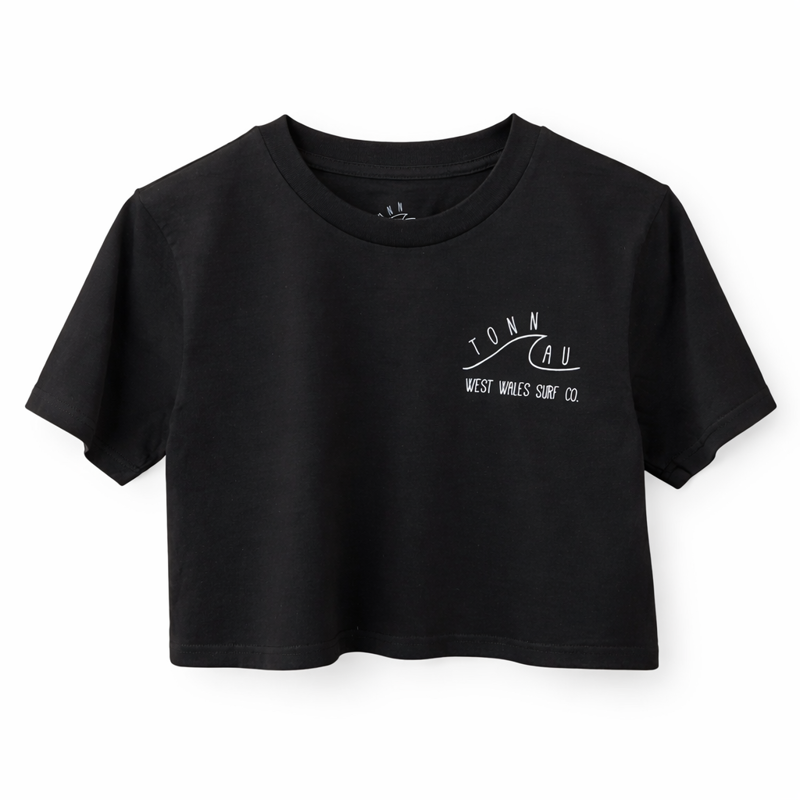 Tonnau Classic Cropped Tee - Black-1