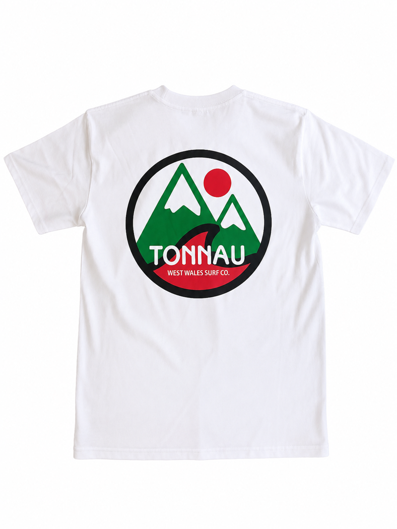 Tonnau Mountain - Cymru Tee - White