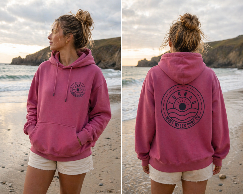 Tonnau Sunset Hoody Burgandy Pink-2